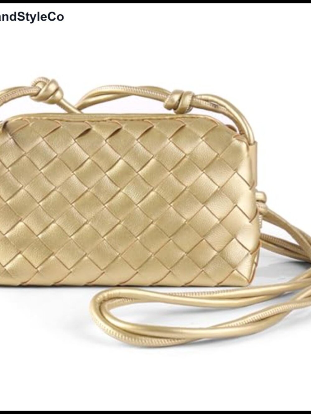 Woven Vegan Leather Crossbody Bag Clutch Purse Small Hobo with Adjustable Strap